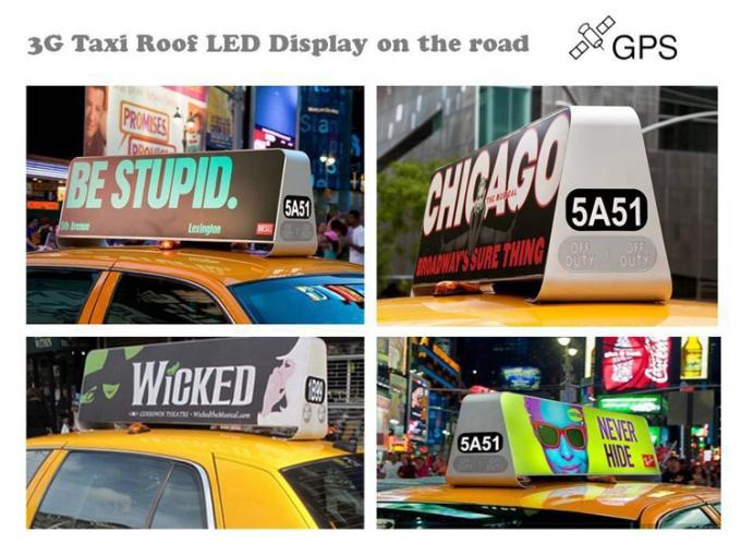 drahtloses programmierbares geführtes annoncierendes drahtloses Taxi P5 3G WIFI führte Spitzenlichtanzeige