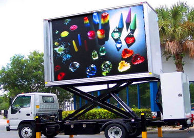 Mobiler Anhänger angebrachte LED-Schirm-Auto-Werbung Video-Pixel-Neigung LED-Anzeigen-8mm fournisseur