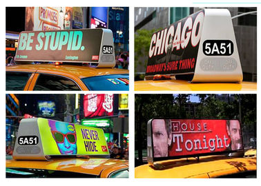 3G P5 führte Taxi Spitzen-LED-Anzeige, zwei Seitentaxi-Dachspitzen-Werbeschild-Brett fournisseur
