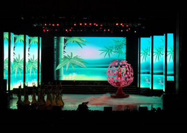 Farbenreiche geführte Videowand-Miete, dekorativer Stadiums-Hintergrund führte Schirm P3.91 fournisseur